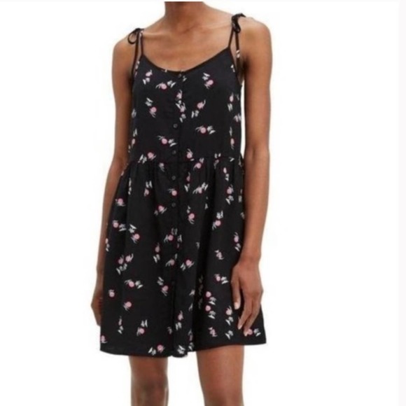 Levi’s palm tree black sundress NWT Large - Picture 1 of 9